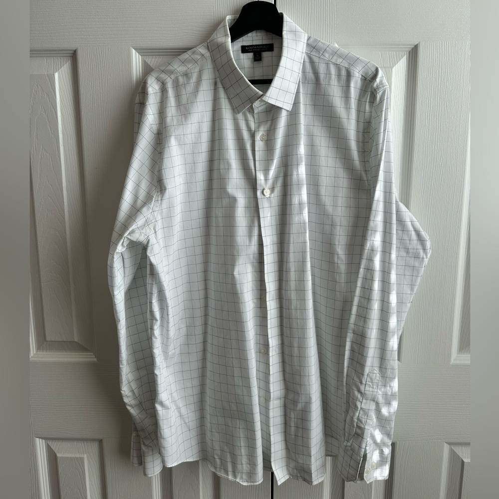 Men's White Checkered Shirt